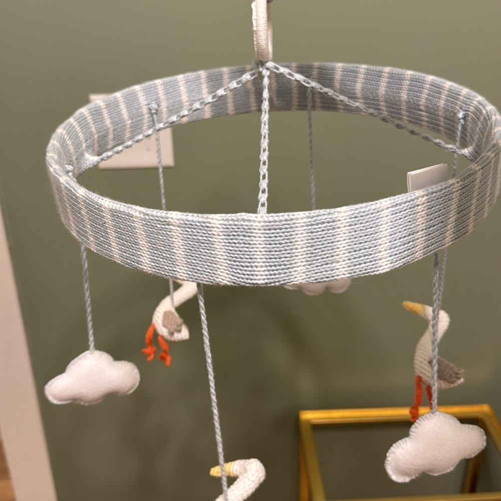 The Beaufort Bonnet Company Blue and White Baby Mobile